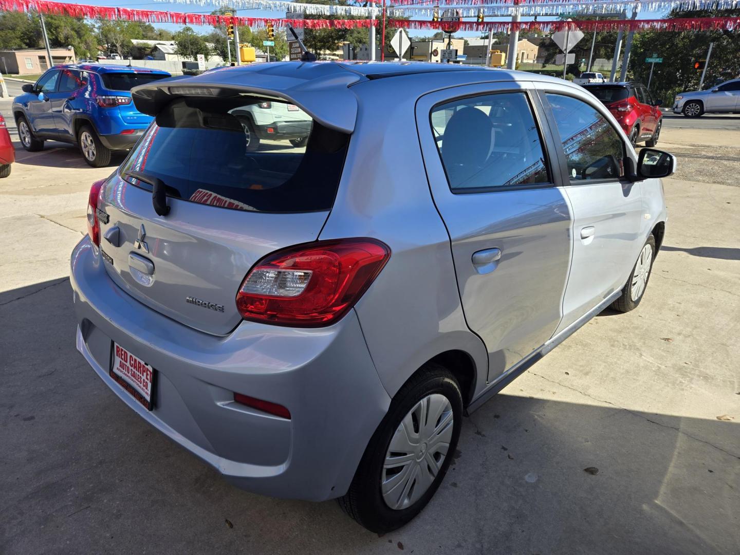 2018 SILVER /GRAY Mitsubishi Mirage (ML32A3HJ6JH) with an 1.2L I3 F DOHC 12V engine, Automatic transmission, located at 503 West Court, Seguin, TX, 78155, (830) 379-3373, 29.568621, -97.969803 - 2018 Mitsubishi Mirage ES with a, 1.2L I3 F DOHC 12V, Automatic, Tilt, Cruise, AM/FM Touchscreen Stereo, Power Windows, Locks and Side Mirrors, Bluetooth, Rear Wiper, Rear Defroster and more!! - Photo#2
