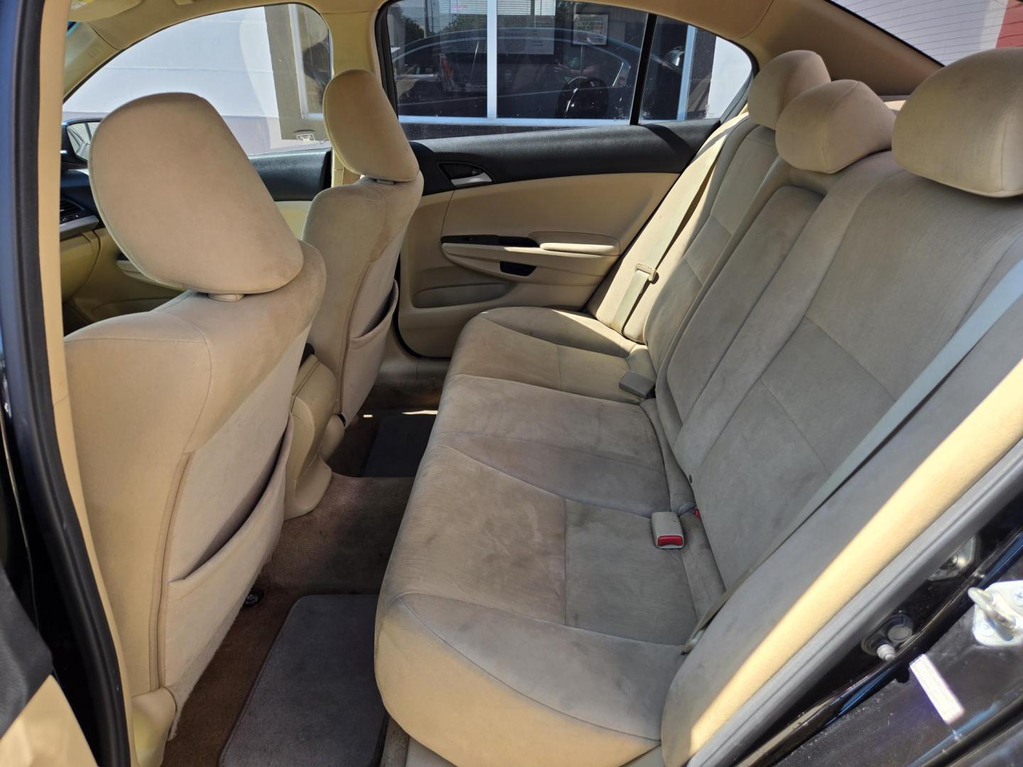 2012 BLACK /BEIGE Honda Accord (1HGCP2F4XCA) with an 2.4L I4 F DOHC 16V engine, Automatic transmission, located at 503 West Court, Seguin, TX, 78155, (830) 379-3373, 29.568621, -97.969803 - 2012 Honda Accord LX-P Sedan AT with a 2.4L I4 F DOHC 16V, Automatic, Tilt, Cruise, AM/FM/AUX Touchscreen Stereo, Power Windows, Locks, Seat and Side Mirrors, Tinted Windows, Alloy Wheels, Rear Defroster and more!! - Photo#6