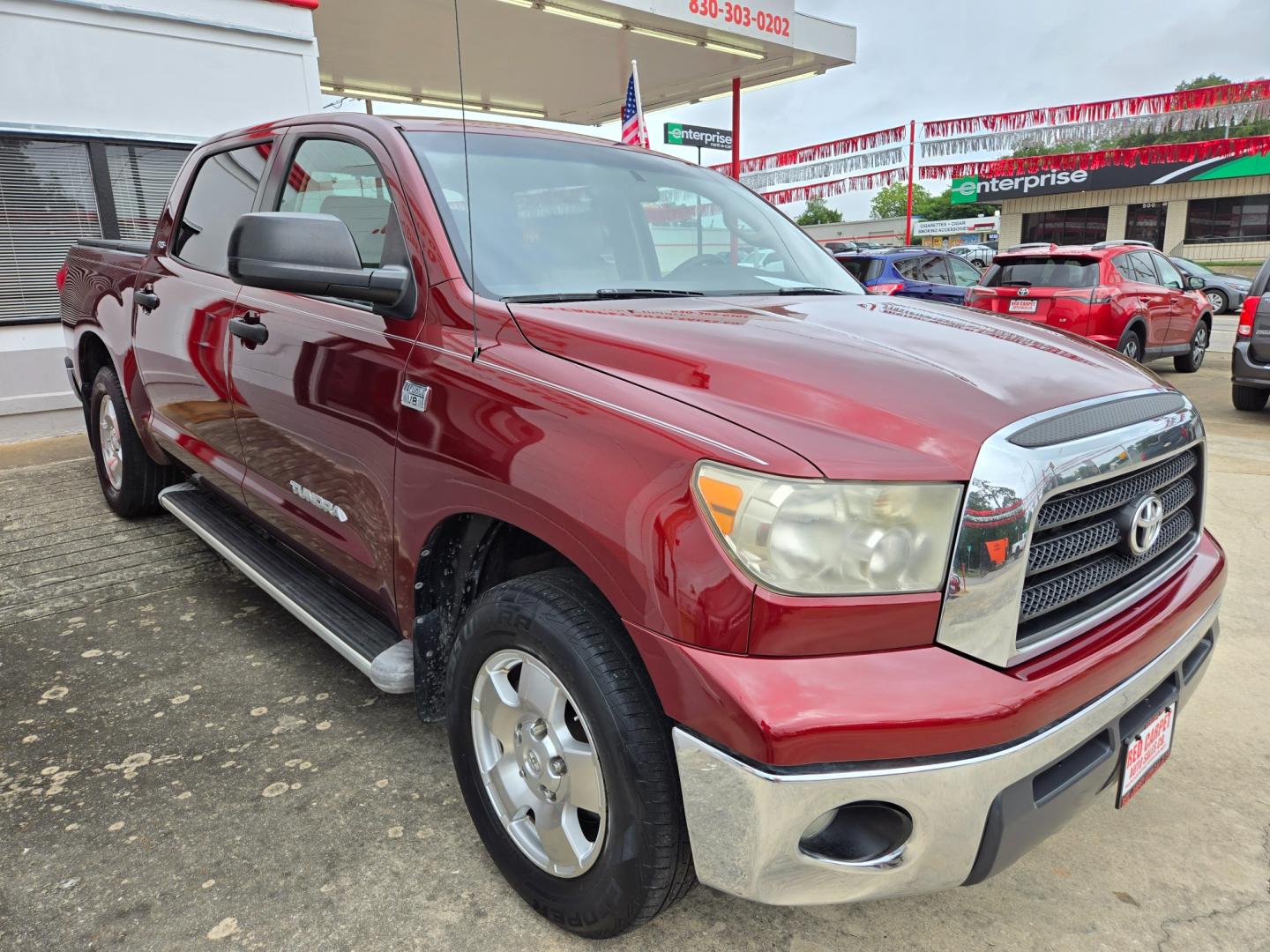 2008 Maroon Toyota Tundra (5TFET54138X) with an 4.7L V8 F DOHC 32V engine, Automatic transmission, located at 503 West Court, Seguin, TX, 78155, (830) 379-3373, 29.568621, -97.969803 - Photo#1