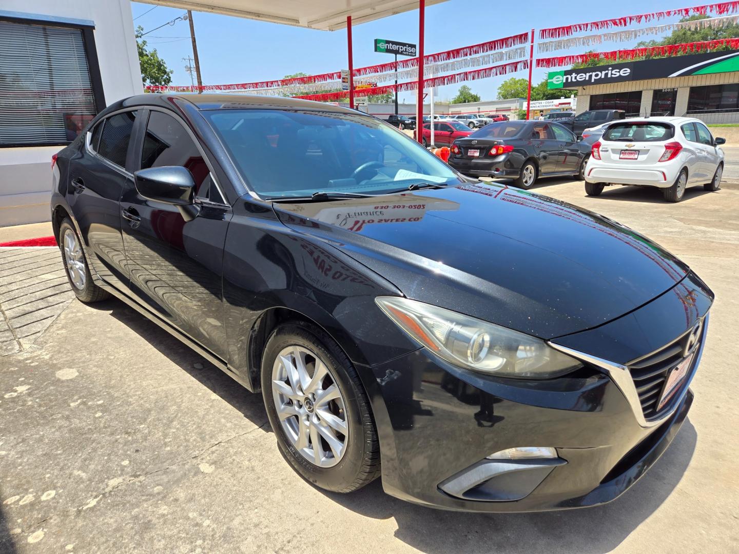 2014 Black /BLACK Mazda MAZDA3 (3MZBM1V74EM) with an 2.0L l4 F DOHC 16V engine, Automatic transmission, located at 503 West Court, Seguin, TX, 78155, (830) 379-3373, 29.568621, -97.969803 - Photo#1