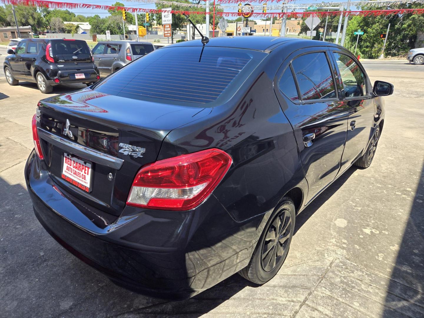 2017 Black Mitsubishi Mirage G4 SE 5M (ML32F3FJXHH) with an 1.2L L3 DOHC engine, Automatic transmission, located at 503 West Court, Seguin, TX, 78155, (830) 379-3373, 29.568621, -97.969803 - Photo#2
