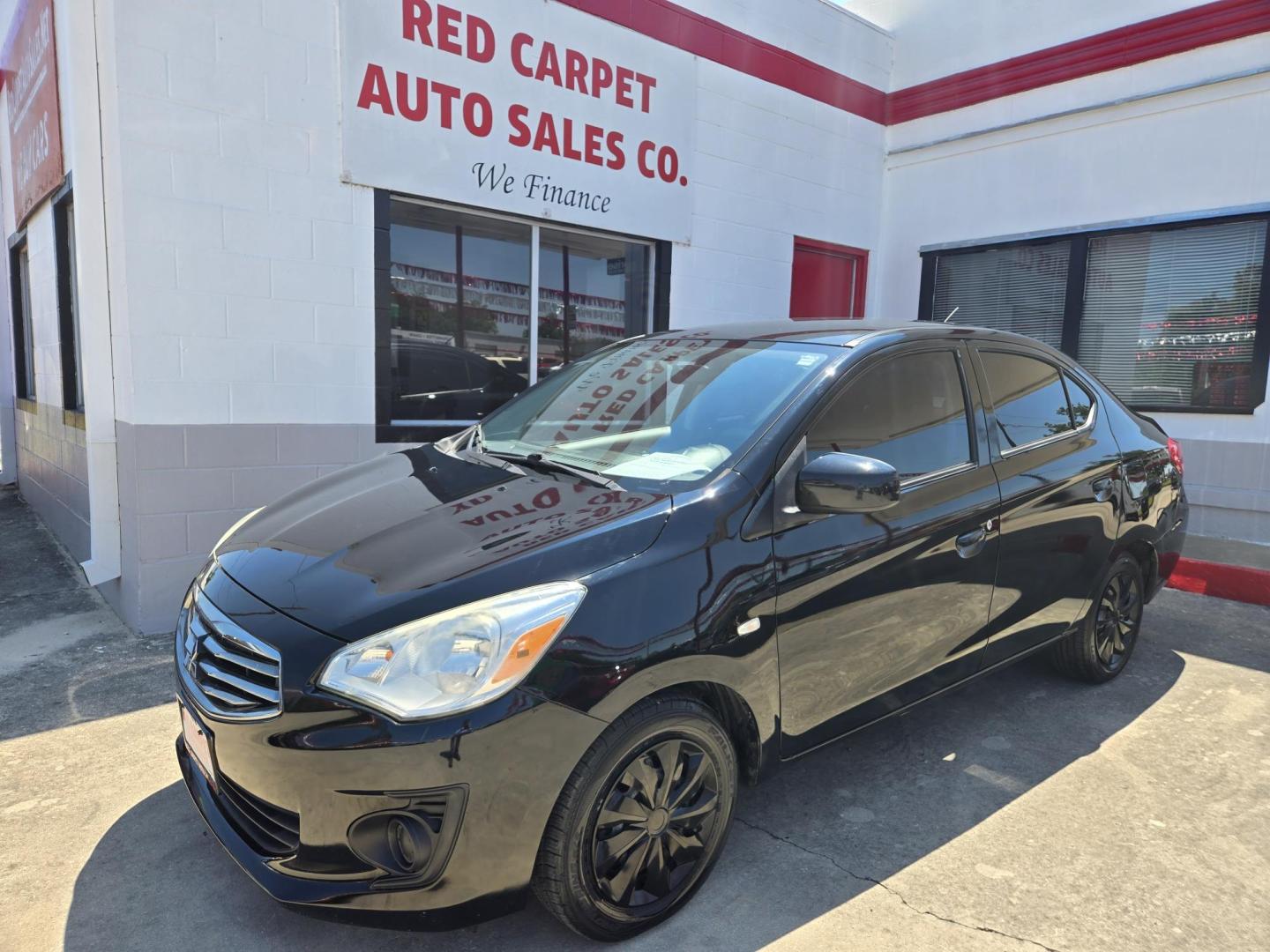 2017 Black Mitsubishi Mirage G4 SE 5M (ML32F3FJXHH) with an 1.2L L3 DOHC engine, Automatic transmission, located at 503 West Court, Seguin, TX, 78155, (830) 379-3373, 29.568621, -97.969803 - Photo#0