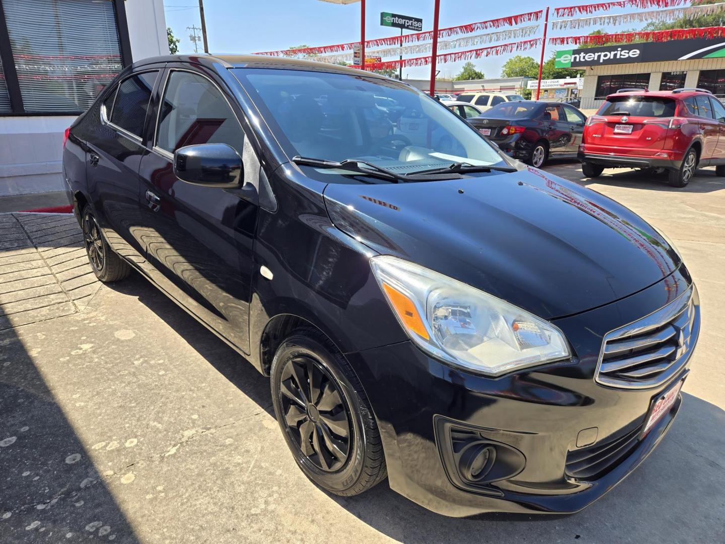 2017 Black Mitsubishi Mirage G4 SE 5M (ML32F3FJXHH) with an 1.2L L3 DOHC engine, Automatic transmission, located at 503 West Court, Seguin, TX, 78155, (830) 379-3373, 29.568621, -97.969803 - Photo#1