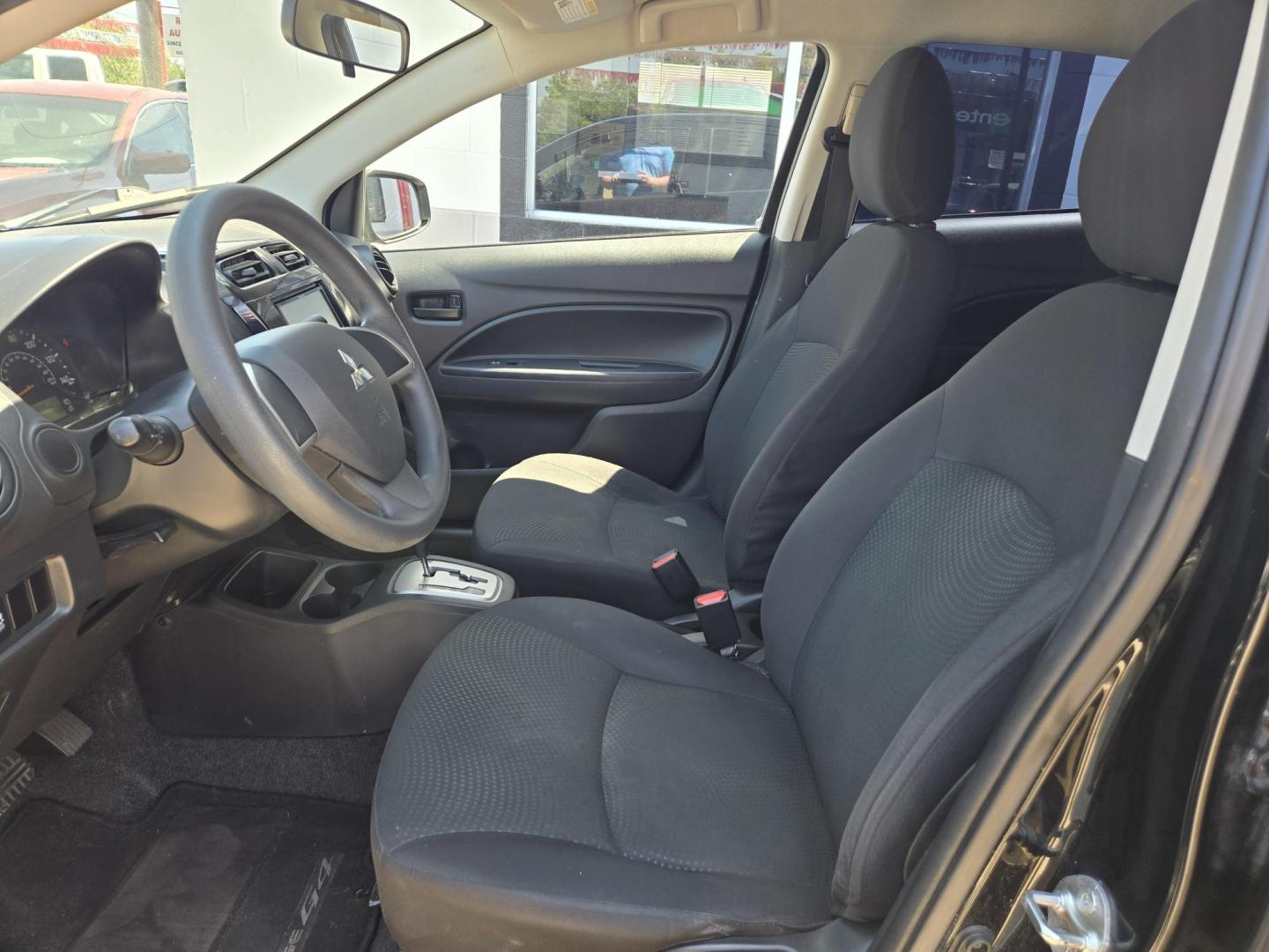 2017 Black Mitsubishi Mirage G4 SE 5M (ML32F3FJXHH) with an 1.2L L3 DOHC engine, Automatic transmission, located at 503 West Court, Seguin, TX, 78155, (830) 379-3373, 29.568621, -97.969803 - Photo#4
