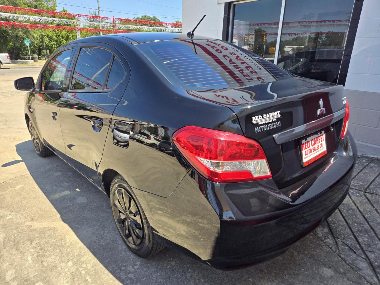 2017 Black Mitsubishi Mirage G4 SE 5M (ML32F3FJXHH) with an 1.2L L3 DOHC engine, Automatic transmission, located at 503 West Court, Seguin, TX, 78155, (830) 379-3373, 29.568621, -97.969803 - Photo#3