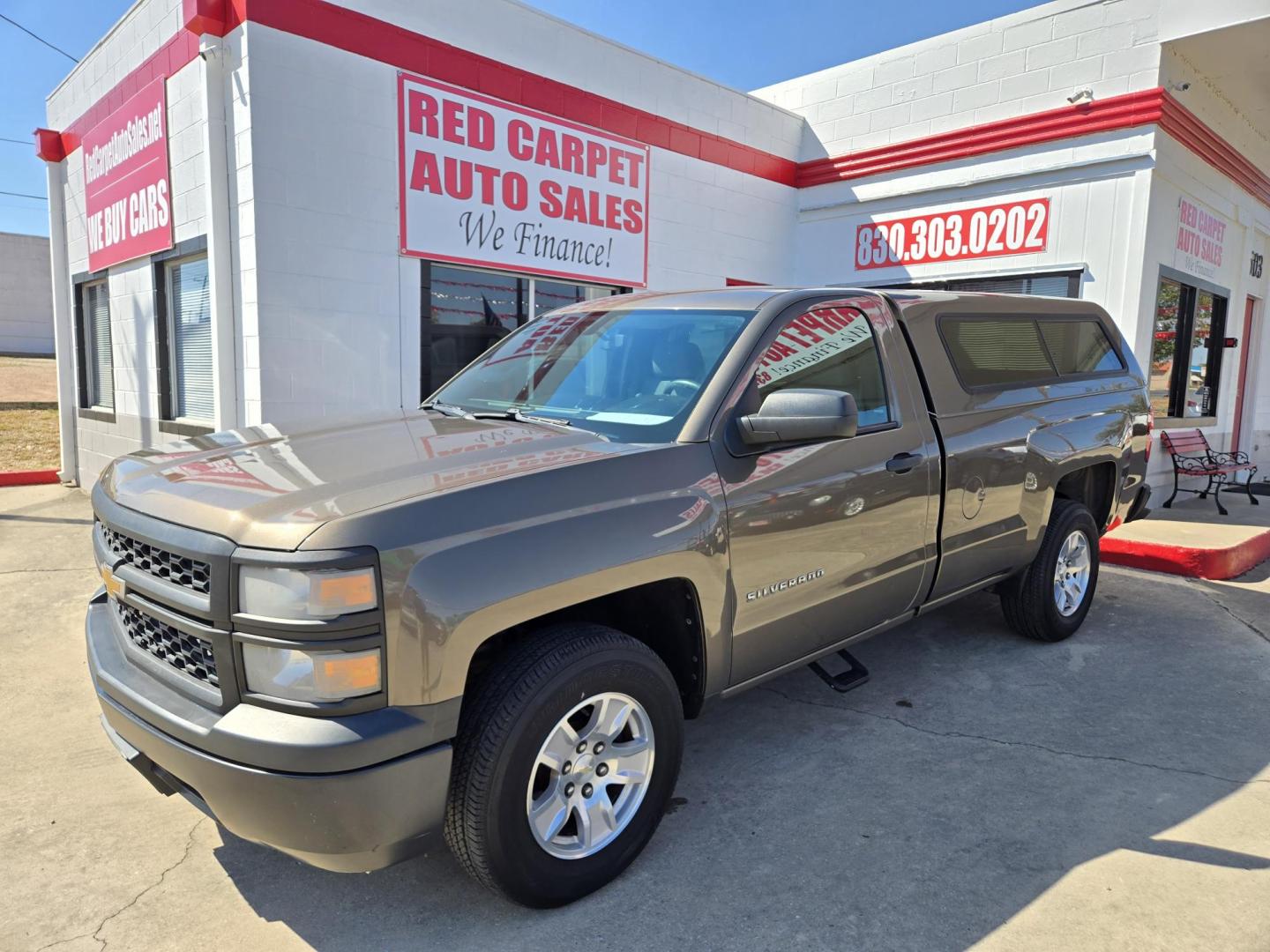 2015 PEWTER Chevrolet Silverado 1500 Work Truck Short Box 2WD (1GCNCPEH7FZ) with an 4.3L V6 OHV 12V engine, 6-Speed Automatic transmission, located at 503 West Court, Seguin, TX, 78155, (830) 379-3373, 29.568621, -97.969803 - 2015 Chevrolet Silverado 1500 Work Truck 2WD with a 4.3L V6 OHV 12V, Automatic, Tilt, Cruise, AM/FM/CD Stereo, Power Windows, Locks and Side Mirrors, Bench Seating, Camper Shell, Automatic Headlights, Alloy Wheels and more!! - Photo#0