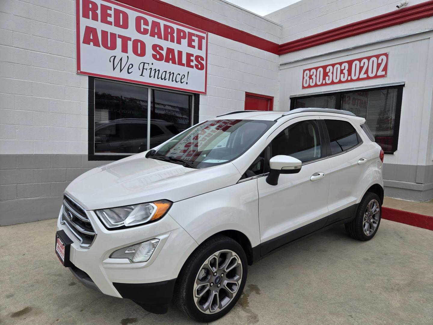 2020 WHITE Ford EcoSport Titanium AWD (MAJ6S3KL8LC) with an 2.0L L4 DOHC 16V engine, 6A transmission, located at 503 West Court, Seguin, TX, 78155, (830) 379-3373, 29.568621, -97.969803 - Photo#0