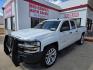 2018 WHITE Chevrolet Silverado 1500 Work Truck Double Cab 4WD (1GCVKNECXJZ) with an 5.3L V8 OHV 16V engine, 6A transmission, located at 503 West Court, Seguin, TX, 78155, (830) 379-3373, 29.568621, -97.969803 - 2018 Chevrolet Silverado 1500 Work Truck Double Cab 4WD with a 5.3L V8 OHV 16V, Automatic, Tilt, Cruise, AM/FM Touchscreen Stereo, Power Windows, Locks and Side Mirrors, Bluetooth, Front Bench Seating, Tinted Windows, Automatic Headlights, Onstar Capability, Grille Guard, Camper Shell, Running Board - Photo#0