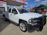 2018 WHITE Chevrolet Silverado 1500 Work Truck Double Cab 4WD (1GCVKNECXJZ) with an 5.3L V8 OHV 16V engine, 6A transmission, located at 503 West Court, Seguin, TX, 78155, (830) 379-3373, 29.568621, -97.969803 - 2018 Chevrolet Silverado 1500 Work Truck Double Cab 4WD with a 5.3L V8 OHV 16V, Automatic, Tilt, Cruise, AM/FM Touchscreen Stereo, Power Windows, Locks and Side Mirrors, Bluetooth, Front Bench Seating, Tinted Windows, Automatic Headlights, Onstar Capability, Grille Guard, Camper Shell, Running Board - Photo#1
