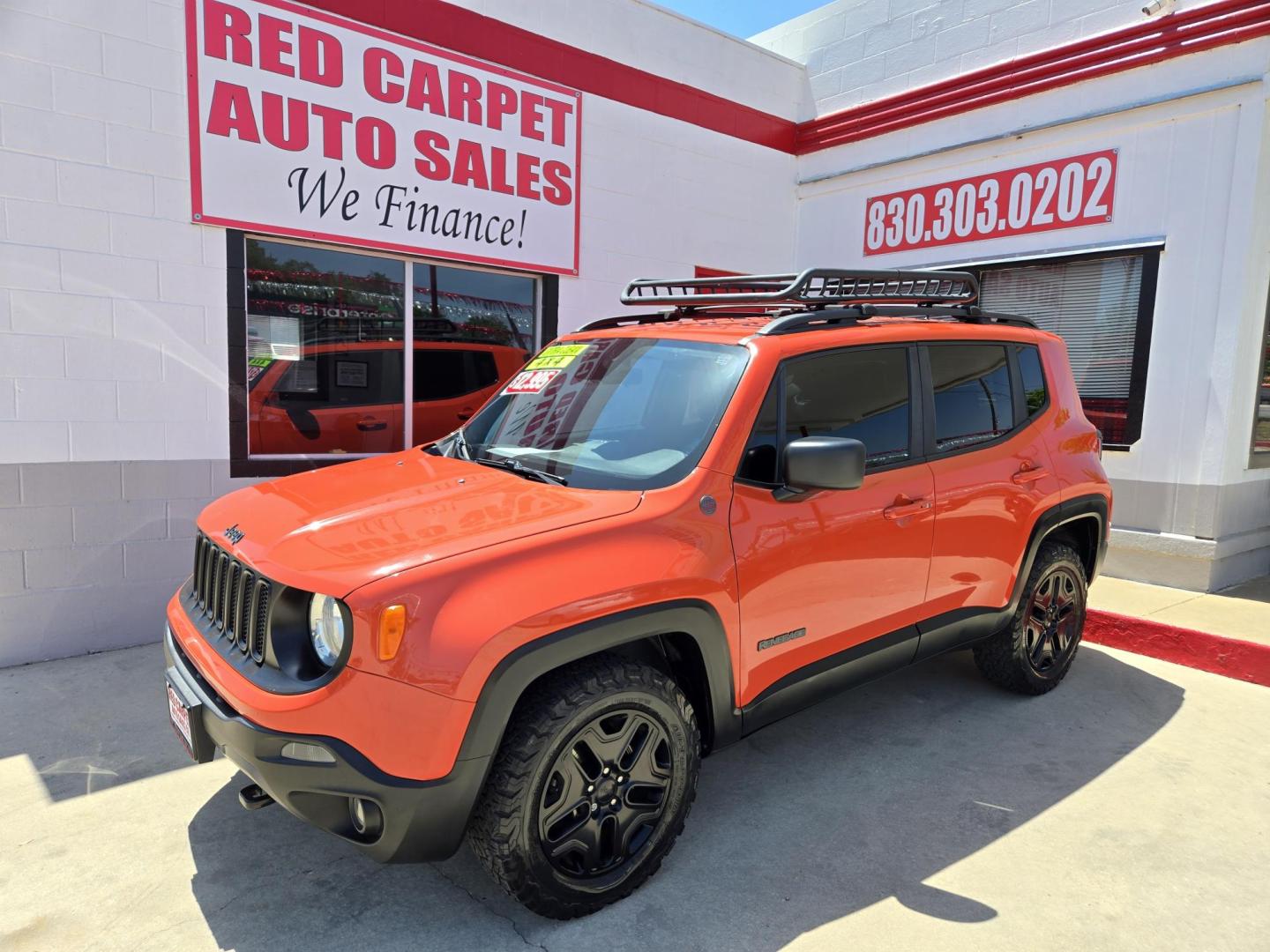 2018 Orange Jeep Renegade Sport 4WD (ZACCJBAB5JP) with an 2.4L L4 DOHC 16V engine, Automatic transmission, located at 503 West Court, Seguin, TX, 78155, (830) 379-3373, 29.568621, -97.969803 - Photo#0