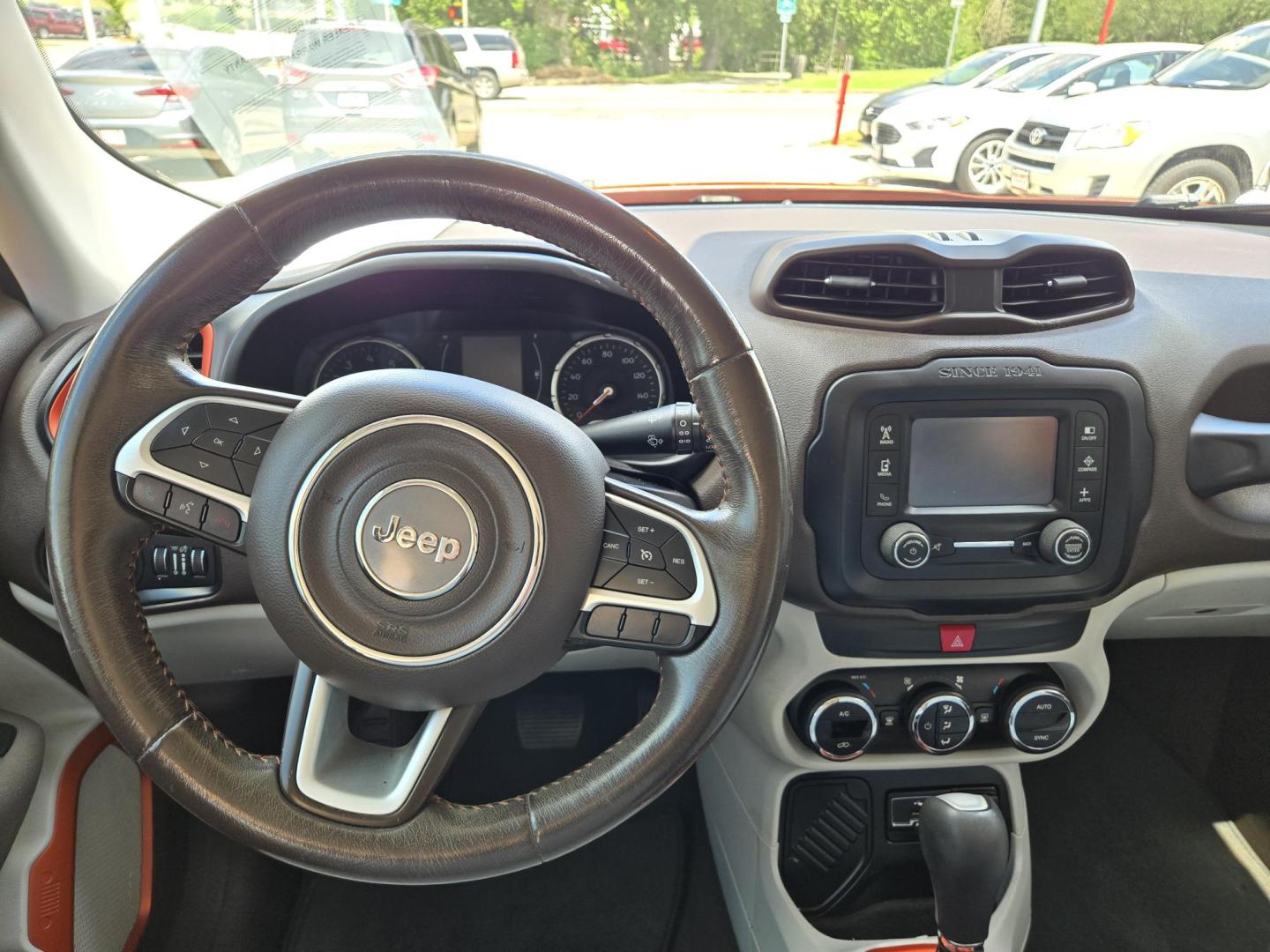 2016 Orange Jeep Renegade Latitude FWD (ZACCJABT1GP) with an 2.4L L4 DOHC 16V engine, Automatic transmission, located at 503 West Court, Seguin, TX, 78155, (830) 379-3373, 29.568621, -97.969803 - 2016 Jeep Renegade Latitude FWD with a 2.4L L4 DOHC 16V, Automatic, Tilt, Cruise, AM/FM/AUX Touchscreen Stereo, Power Windows, Locks, Seat and Side Mirrors, Bluetooth, Dual Climate Control, Automatic Headlights, Backup Camera, Alloy Wheels, Rear Wiper, Rear Defroster and more!! - Photo#5