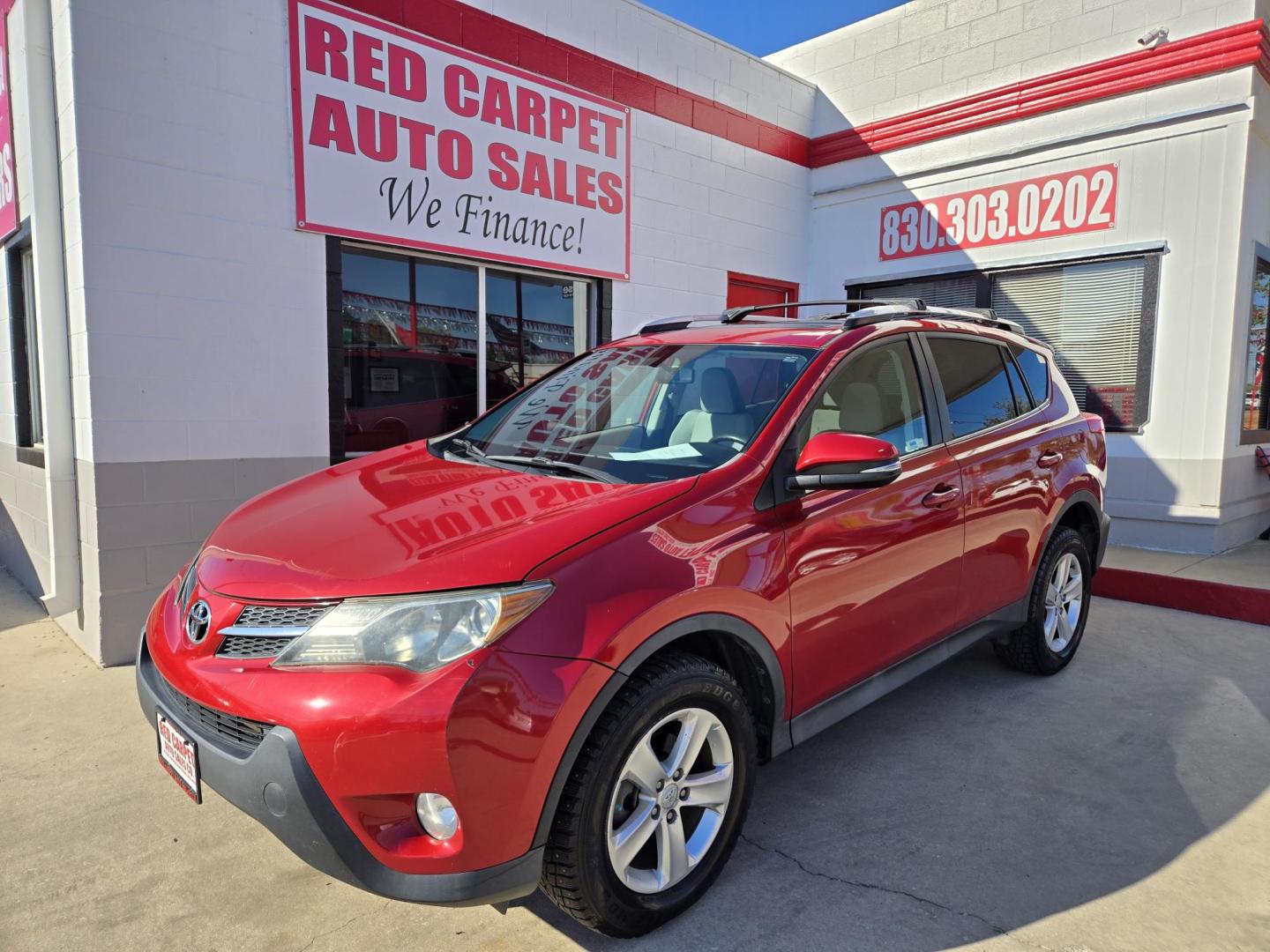 2013 Red Toyota RAV4 XLE AWD (2T3RFREV9DW) with an 2.5L L4 DOHC 16V engine, 6-Speed Automatic transmission, located at 503 West Court, Seguin, TX, 78155, (830) 379-3373, 29.568621, -97.969803 - 2013 Toyota RAV4 XLE AWD with a 2.5L L4 DOHC 16V, Automatic, Tilt, Cruise, AM/FM/CD/AUX Touchscreen Stereo, Power Windows, Locks and Side Mirrors, Bluetooth, Tinted Windows, Alloy Wheels, Power Sunroof, Backup Camera, Rear Wiper, Rear Defroster and more!! - Photo#0