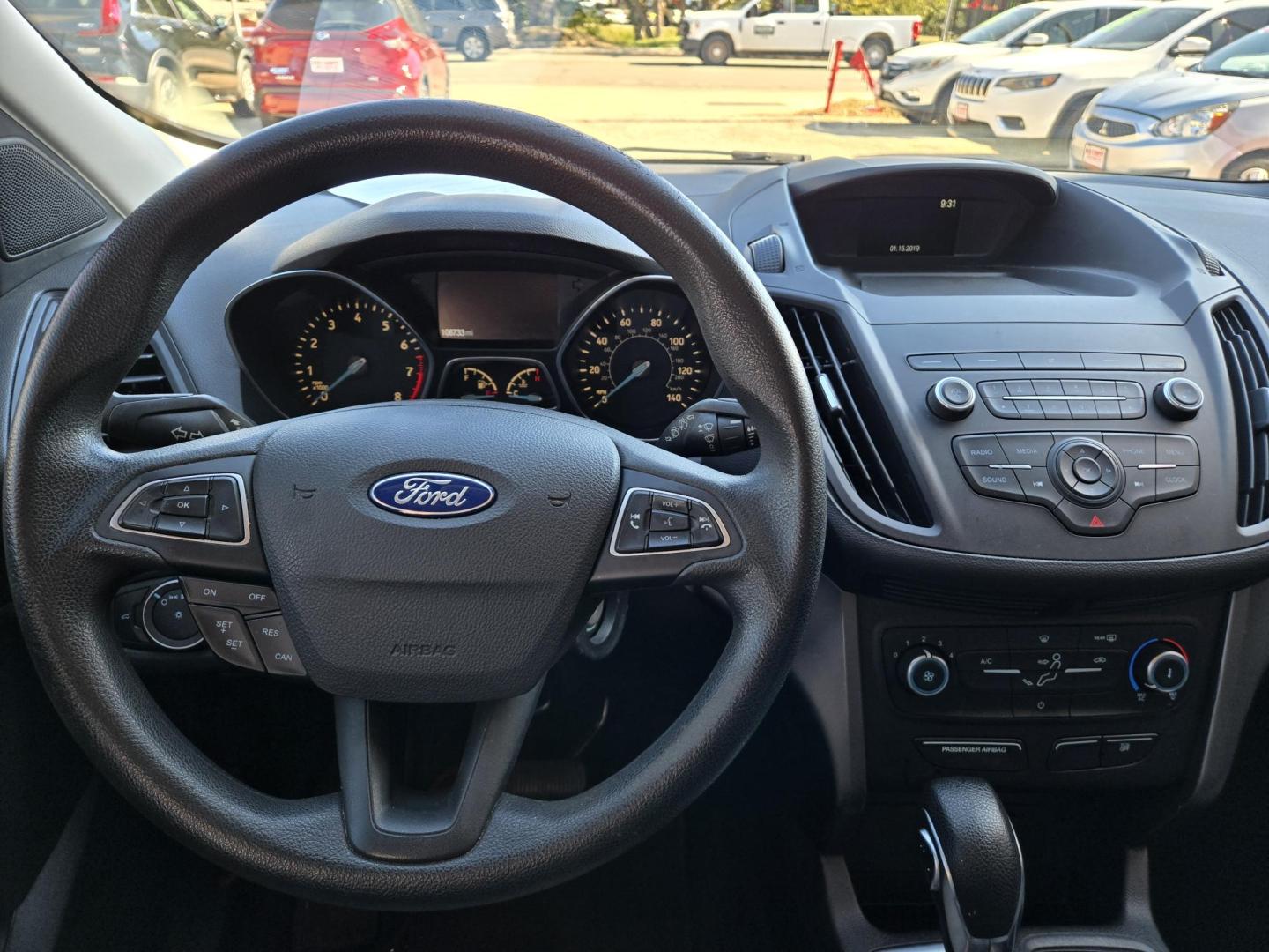 2019 Black Ford Escape S FWD (1FMCU0F76KU) with an 2.5L L4 DOHC 16V engine, 6A transmission, located at 503 West Court, Seguin, TX, 78155, (830) 379-3373, 29.568621, -97.969803 - 2019 Ford Escape S FWD with a 2.5L L4 DOHC 16V, Automatic, Tilt, Cruise, AM/FM Stereo, Power Windows, Locks and Side Mirrors, Bluetooth, Tinted Windows, Backup Camera, Automatic Headlights, Rear Wiper, Rear Defroster and more!! - Photo#5