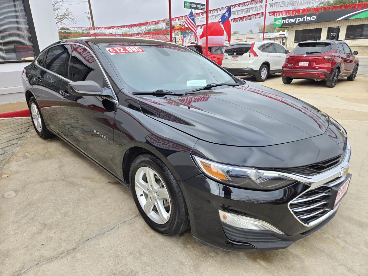 2021 Black Chevrolet Malibu LS (1G1ZB5ST7MF) with an 1.5L L4 DOHC 16V engine, 6A transmission, located at 503 West Court, Seguin, TX, 78155, (830) 379-3373, 29.568621, -97.969803 - Photo#1