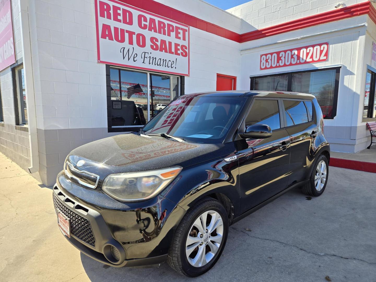 2015 Black Kia Soul + (KNDJP3A50F7) with an 2.0L L4 DOHC 16V engine, 6-Speed Automatic transmission, located at 503 West Court, Seguin, TX, 78155, (830) 379-3373, 29.568621, -97.969803 - 2015 Kia Soul + with a 2.0L L4 DOHC 16V, Automatic, Tilt, Cruise, AM/FM/AUX Touchscreen Stereo, Power Windows, Locks and Side Mirrors, Navigation, Bluetooth, Tinted Windows, Backup Camera, Alloy Wheels, Rear Wiper, Rear Defroster and more!! - Photo#0