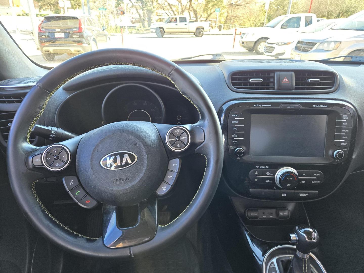 2015 Black Kia Soul + (KNDJP3A50F7) with an 2.0L L4 DOHC 16V engine, 6-Speed Automatic transmission, located at 503 West Court, Seguin, TX, 78155, (830) 379-3373, 29.568621, -97.969803 - 2015 Kia Soul + with a 2.0L L4 DOHC 16V, Automatic, Tilt, Cruise, AM/FM/AUX Touchscreen Stereo, Power Windows, Locks and Side Mirrors, Navigation, Bluetooth, Tinted Windows, Backup Camera, Alloy Wheels, Rear Wiper, Rear Defroster and more!! - Photo#5