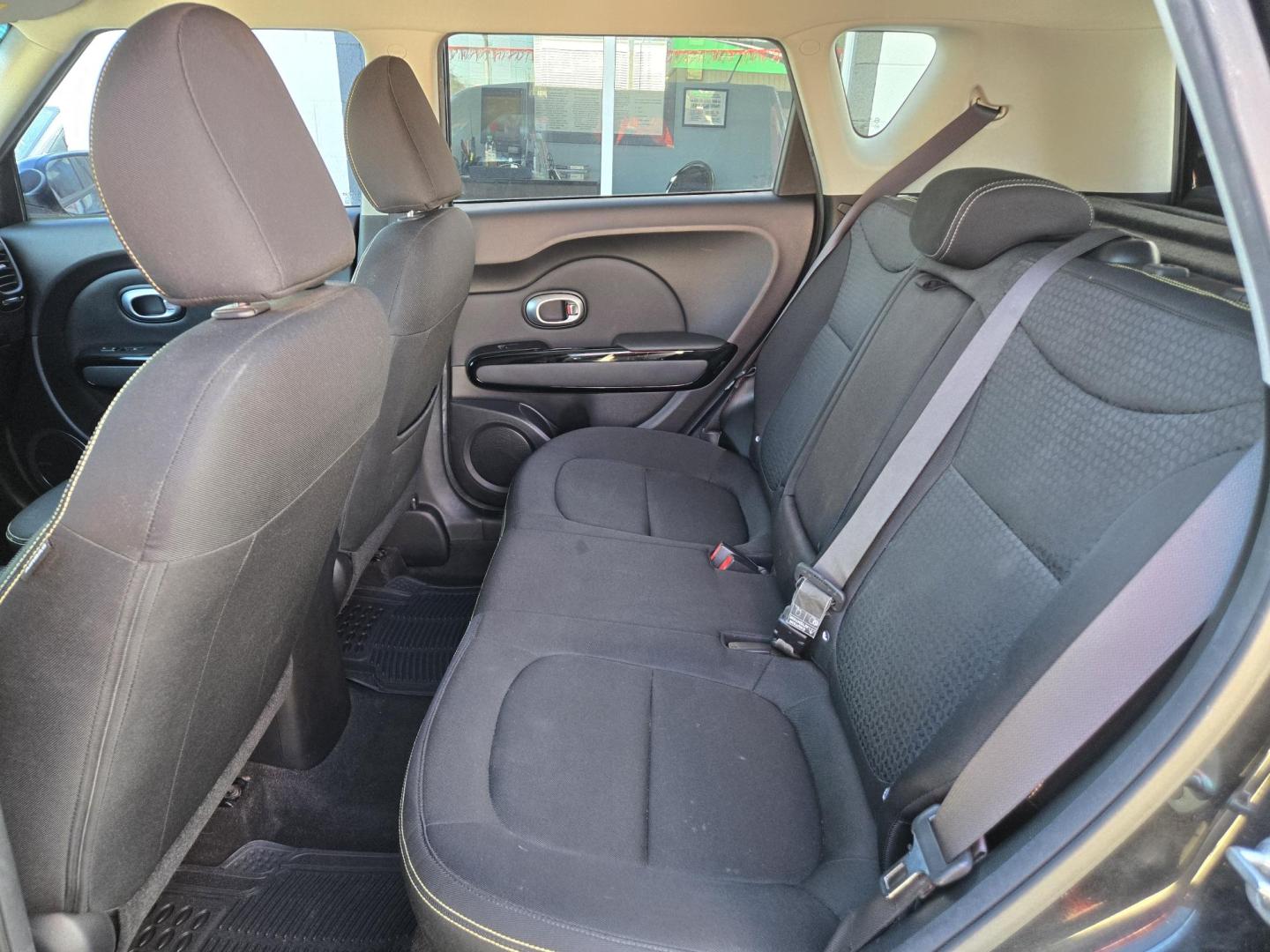 2015 Black Kia Soul + (KNDJP3A50F7) with an 2.0L L4 DOHC 16V engine, 6-Speed Automatic transmission, located at 503 West Court, Seguin, TX, 78155, (830) 379-3373, 29.568621, -97.969803 - 2015 Kia Soul + with a 2.0L L4 DOHC 16V, Automatic, Tilt, Cruise, AM/FM/AUX Touchscreen Stereo, Power Windows, Locks and Side Mirrors, Navigation, Bluetooth, Tinted Windows, Backup Camera, Alloy Wheels, Rear Wiper, Rear Defroster and more!! - Photo#6