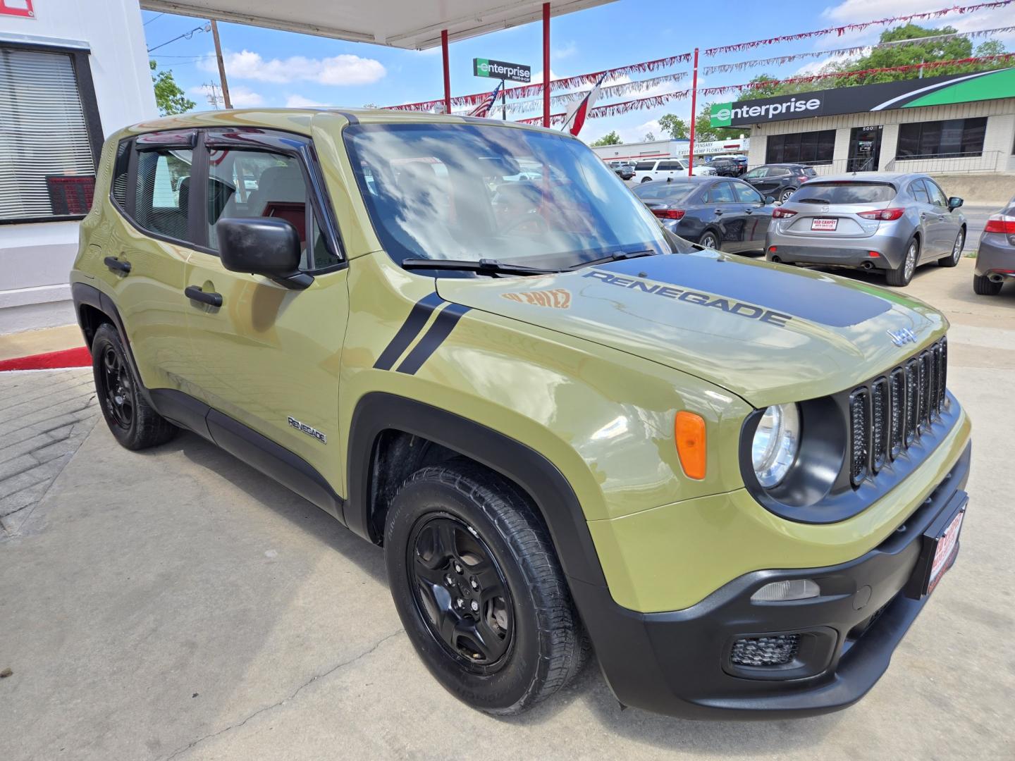 2015 Green Jeep Renegade (ZACCJAAH0FP) with an 1.4L l4 F 16V engine, Manual Transmission transmission, located at 503 West Court, Seguin, TX, 78155, (830) 379-3373, 29.568621, -97.969803 - *Cash Special* 2015 Jeep Renegade Sport with a 1.4L l4 F 16V, Standard Transmission, Tilt, Cruise, AM/FM/AUX Stereo, Power Windows, Locks and Side Mirrors, Alloy Wheels, Rear Wiper, Rear Defroster and more!! - Photo#1