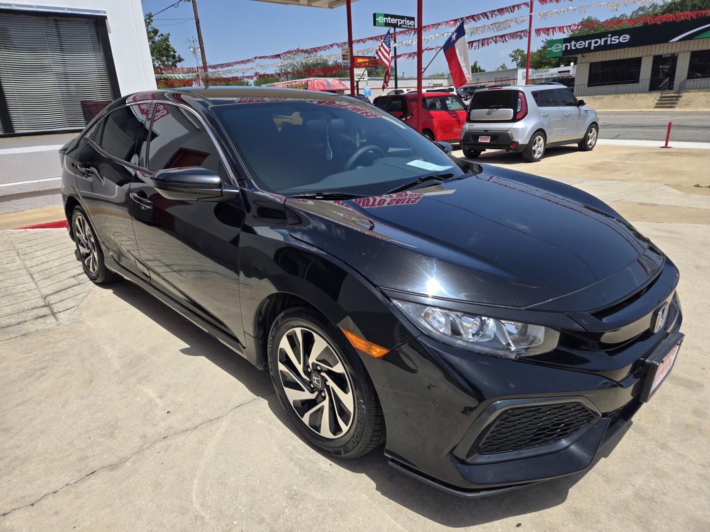 2017 Black Honda Civic LX CVT (SHHFK7H26HU) with an 2.0L L4 DOHC 16V TURBO engine, CVT transmission, located at 503 West Court, Seguin, TX, 78155, (830) 379-3373, 29.568621, -97.969803 - 2017 Honda Civic LX with a 2.0L L4 DOHC 16V TURBO, Automatic, Tilt, Cruise, AM/FM Stereo, Power Windows, Locks and Side Mirrors, Bluetooth, Tinted Windows, Backup Camera, Alloy Wheels, Rear Wiper, Rear Defroster and more!!- Photo#1