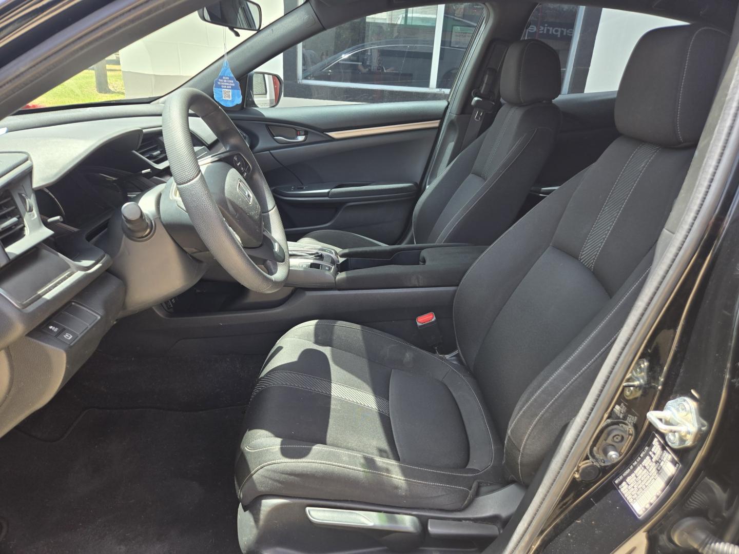 2017 Black Honda Civic LX CVT (SHHFK7H26HU) with an 2.0L L4 DOHC 16V TURBO engine, CVT transmission, located at 503 West Court, Seguin, TX, 78155, (830) 379-3373, 29.568621, -97.969803 - 2017 Honda Civic LX with a 2.0L L4 DOHC 16V TURBO, Automatic, Tilt, Cruise, AM/FM Stereo, Power Windows, Locks and Side Mirrors, Bluetooth, Tinted Windows, Backup Camera, Alloy Wheels, Rear Wiper, Rear Defroster and more!!- Photo#4