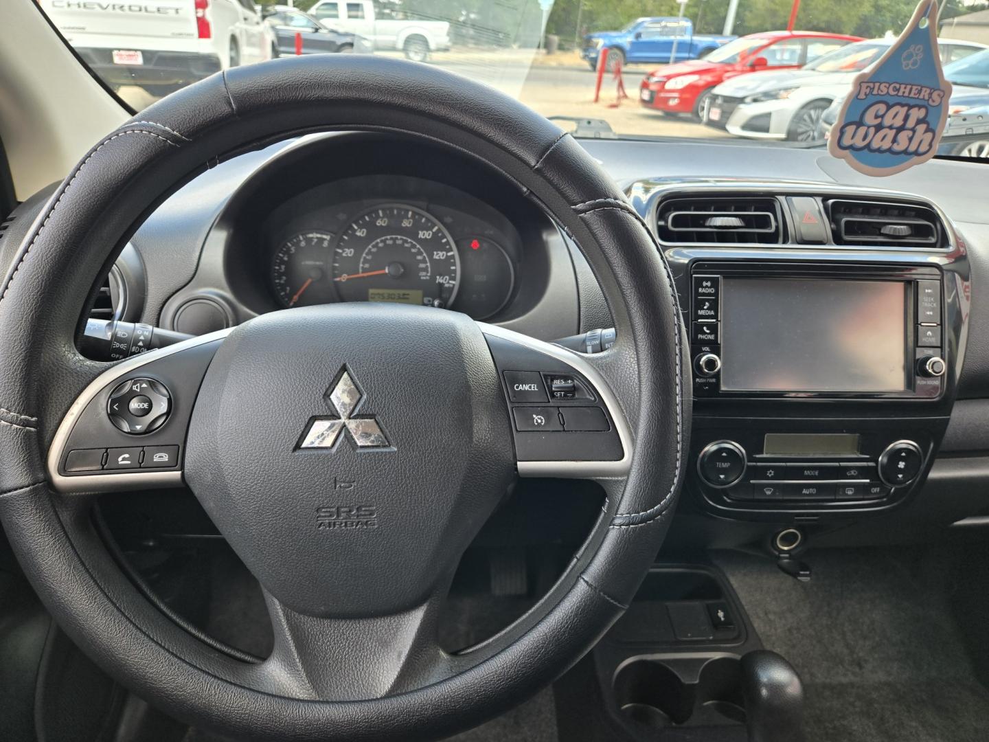 2020 Maroon Mitsubishi Mirage ES 5M (ML32A3HJ6LH) with an 1.2L L3 DOHC engine, Automatic transmission, located at 503 West Court, Seguin, TX, 78155, (830) 379-3373, 29.568621, -97.969803 - 2020 Mitsubishi Mirage ES with a 1.2L L3 DOHC, Automatic, Tilt, Cruise, AM/FM Touchscreen Stereo, Power Windows, Locks and Side Mirrors, Bluetooth, Backup Camera, Rear Wiper, Rear Defroster and more!!- Photo#5