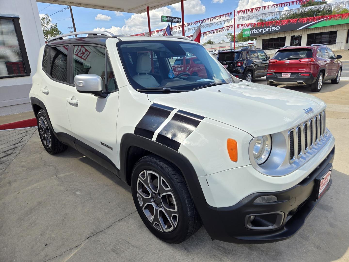 2016 WHITE Jeep Renegade Limited FWD (ZACCJADTXGP) with an 2.4L L4 DOHC 16V engine, 9A transmission, located at 503 West Court, Seguin, TX, 78155, (830) 379-3373, 29.568621, -97.969803- Photo#1